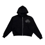 Carpe Vestem Patch Zip Up Hoodie (Black) - Preowned