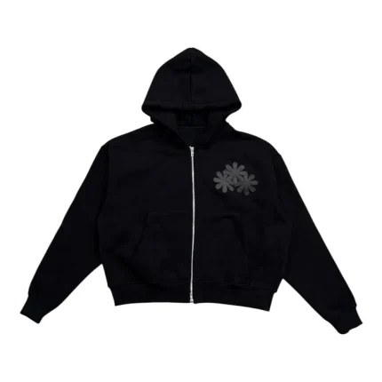 Carpe Vestem Patch Zip Up Hoodie (Black) - Preowned